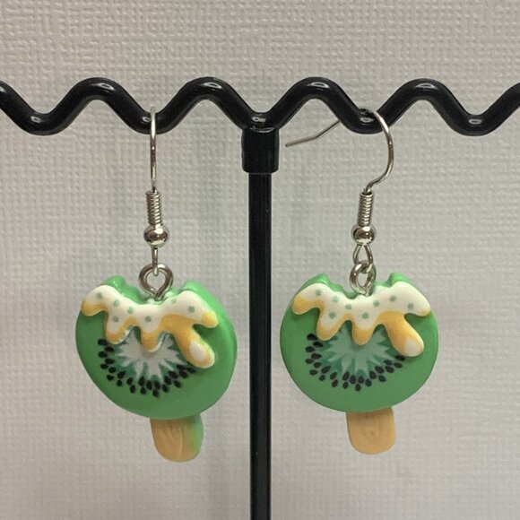 Kiwi Earring, Funny Food Earring, Popsicle Earring, Summer Earring, Gift Idea - Picture 6 of 8